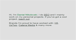 Desktop Screenshot of danielnikolovski.com